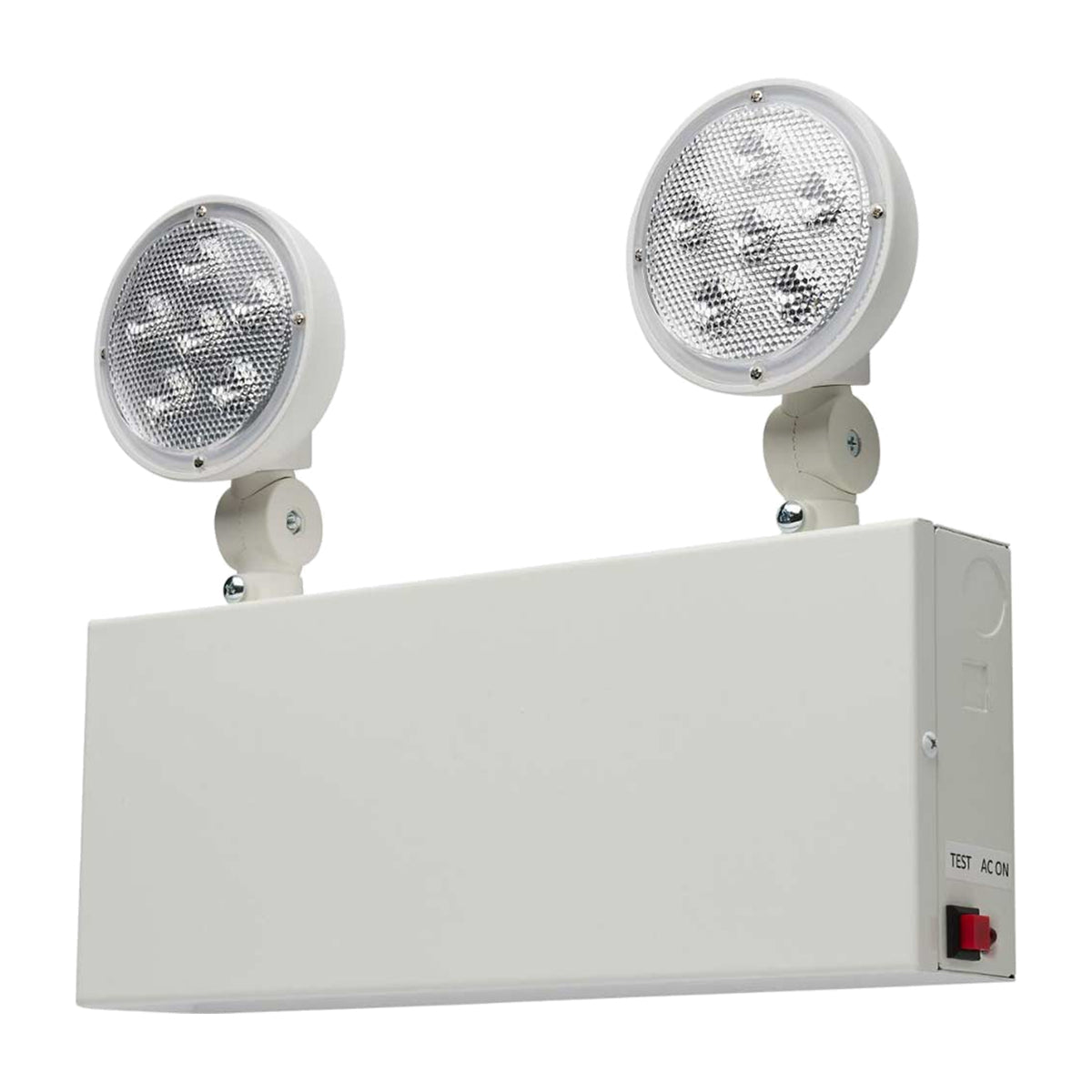 LED Emergency Light, 1.5 Watts, 220 Lumens, 2 Adjustable Light Heads, 120-277V, White