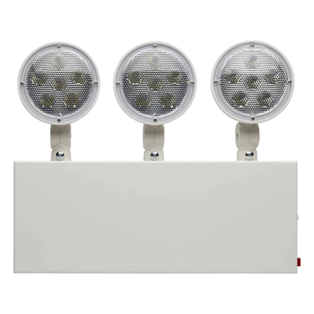 LED Emergency Light, 1.5 Watts, 330 Lumens, 3 Adjustable Light Heads, 120-277V, White