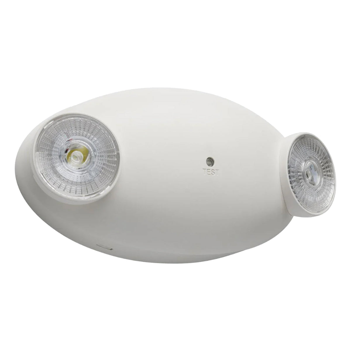 LED Emergency Light, 0.8 Watts, 2 Round Light Heads, 120-277V, White