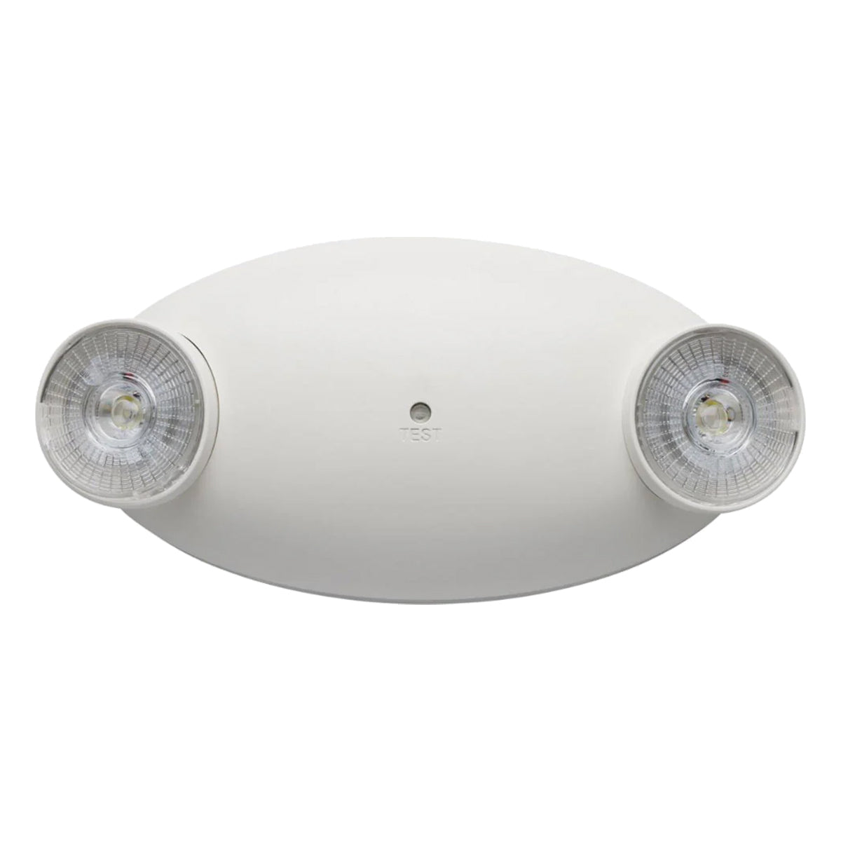 LED Emergency Light, 0.8 Watts, 2 Round Light Heads, 120-277V, White