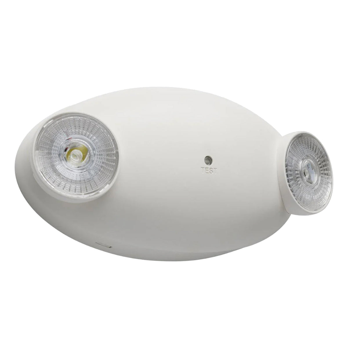 LED Emergency Light, 1 Watts, 2 Round Light Heads, 120-277V, Remote Capable, White