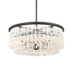 Shimmering Elegance 28" 5 Lights Chandelier Light Black Finish