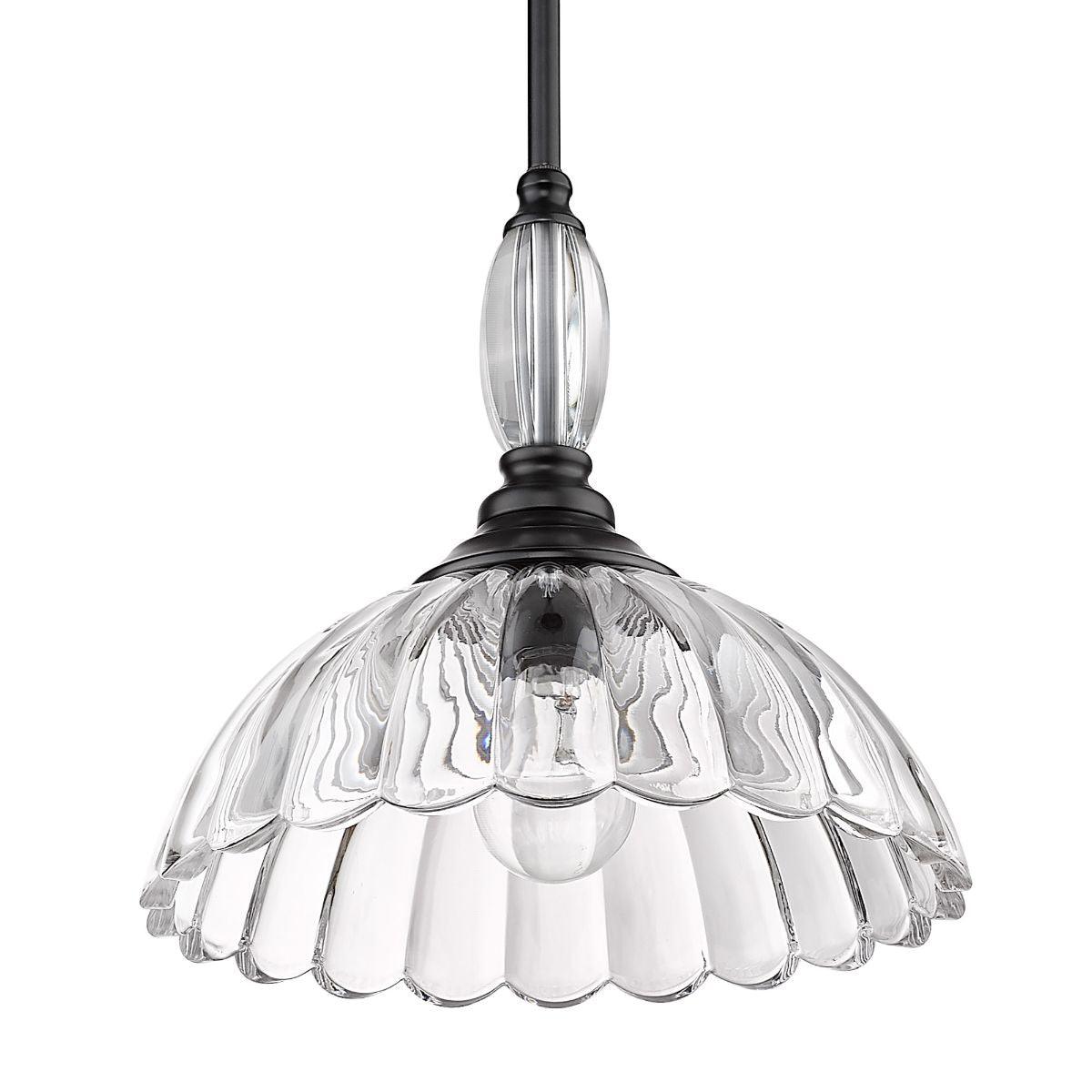 Audra 12 in. Pendant Light Matte Black Finish - Bees Lighting