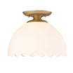 Dorinda 12 in. Semi Flush Mount Light Bronze Finish - Bees Lighting