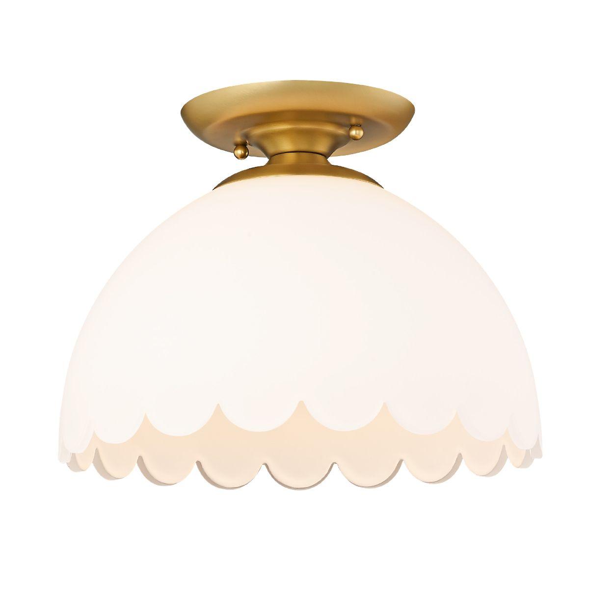 Dorinda 12 in. Semi Flush Mount Light Bronze Finish - Bees Lighting