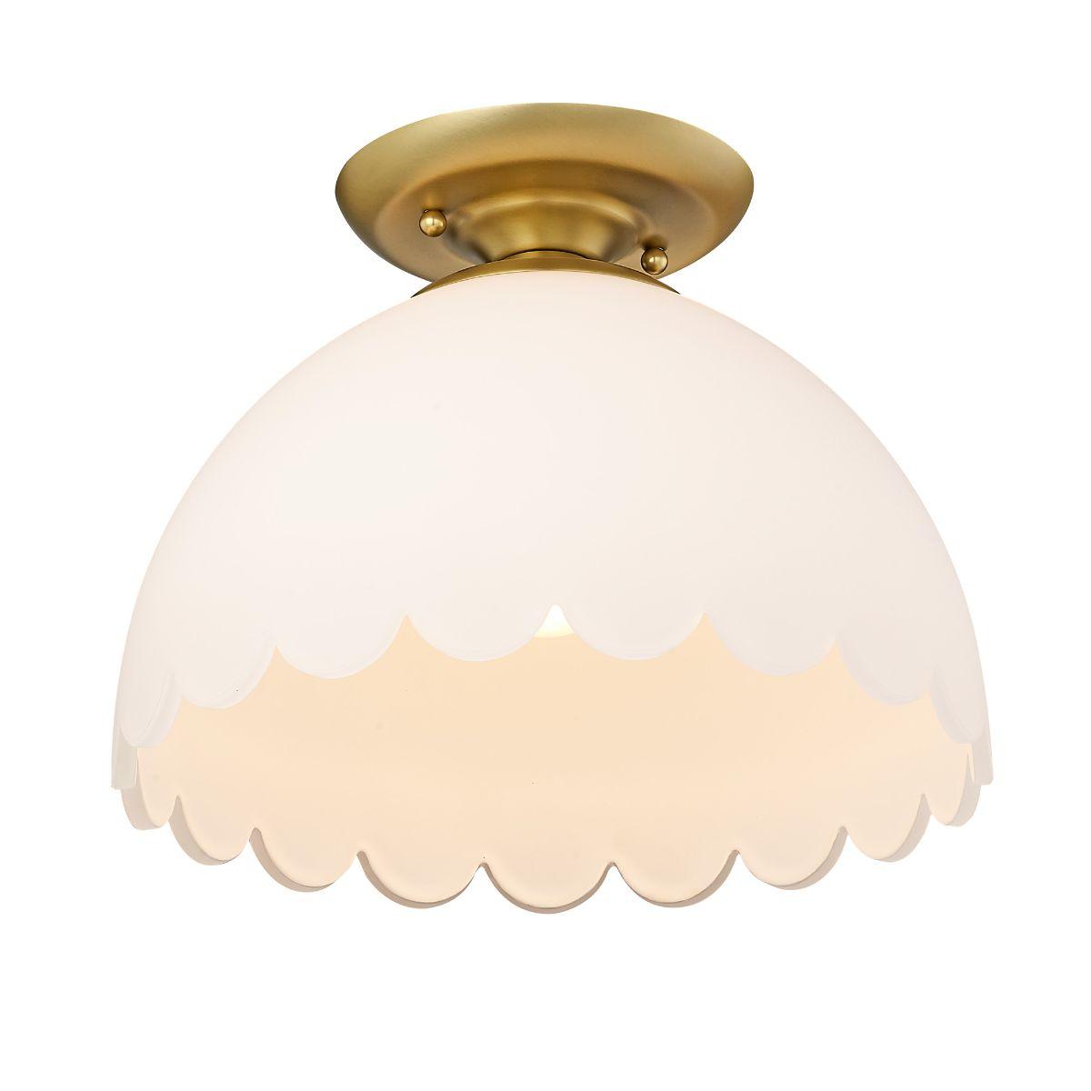 Dorinda 12 in. Semi Flush Mount Light Bronze Finish - Bees Lighting