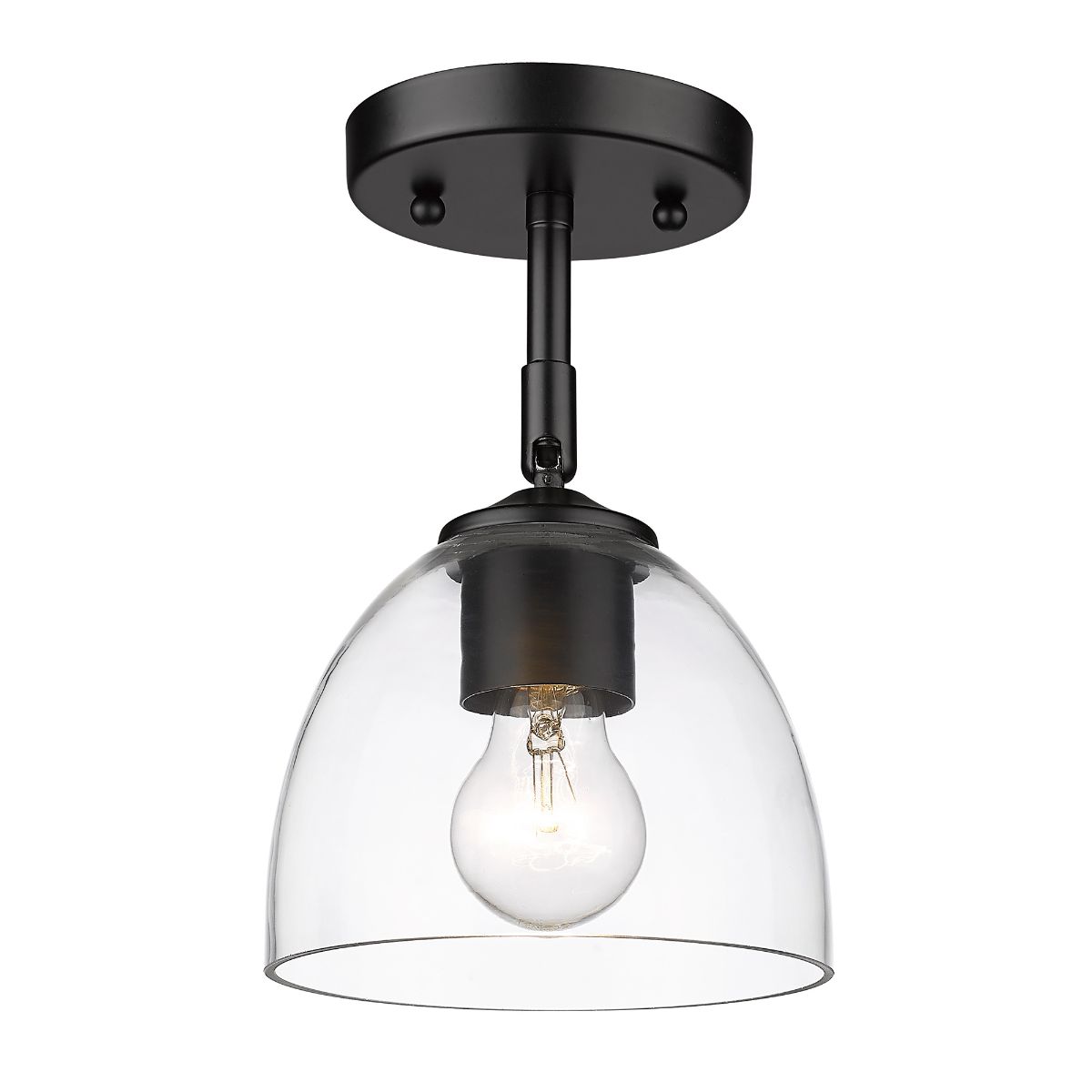 Roxie 10 in. Semi flush Mount Light Matte Black Finish