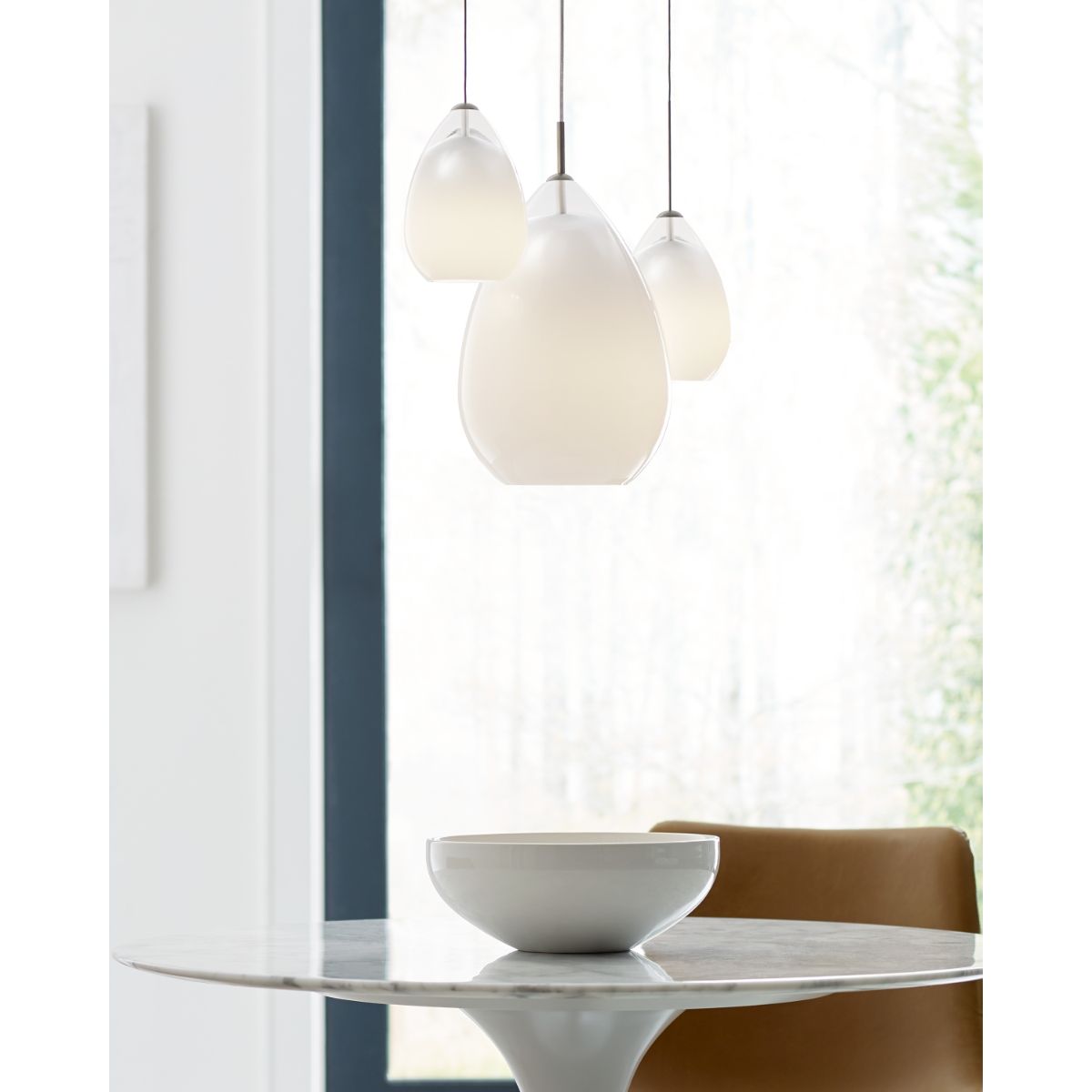 Alina 4 in. Freejack LED Pendant Light Chrome White Finish