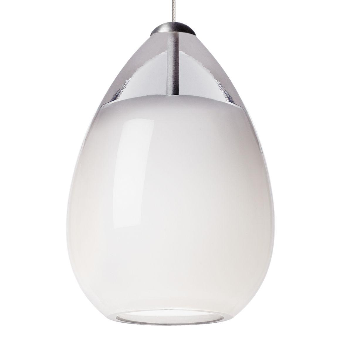 Alina 4 in. Freejack Pendant Light Chrome White Finish - Bees Lighting