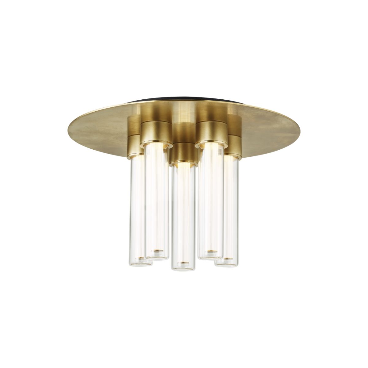 Kola 13 in. LED Flush Mount Light 120V, Brass Finish - Bees Lighting