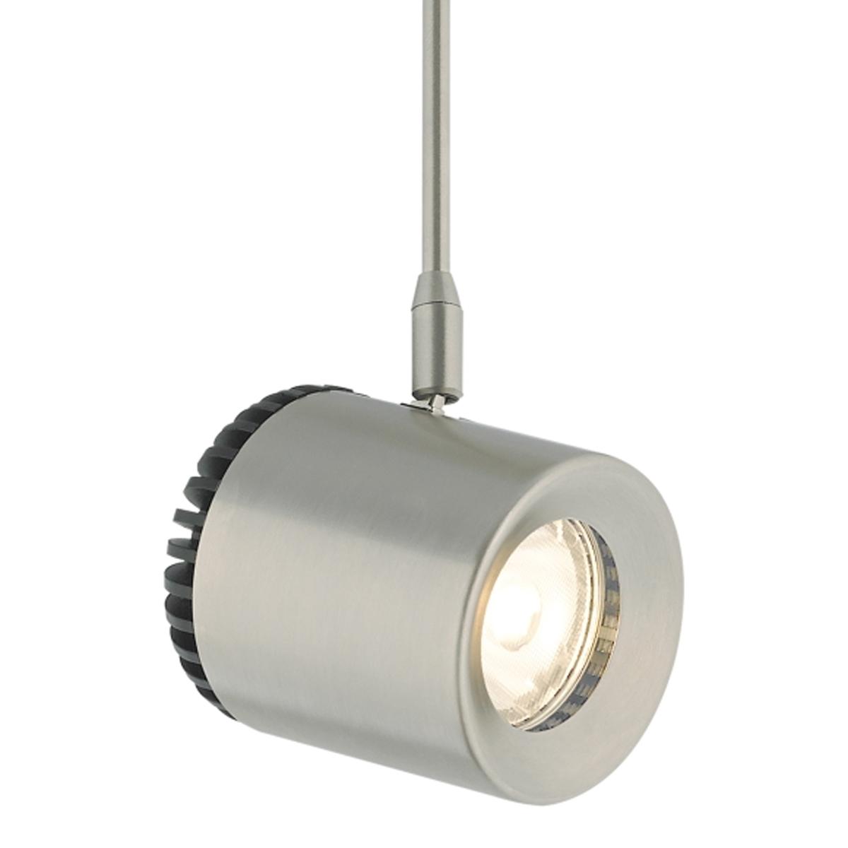 3 In. Stem Burk LED Monorail Head 14W 3000K 634 Lumens 18Â-degree Beam Angle Satin Nickel finish