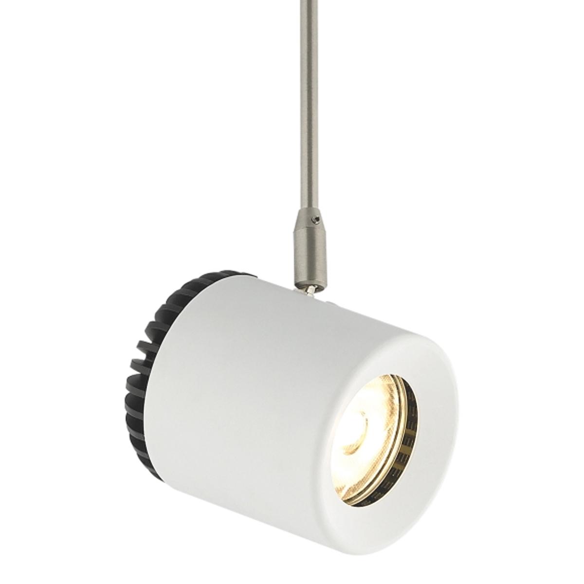 6 In. Stem Burk LED Monorail Head 14W 3000K 634 Lumens 40Â-degree Beam Angle White finish