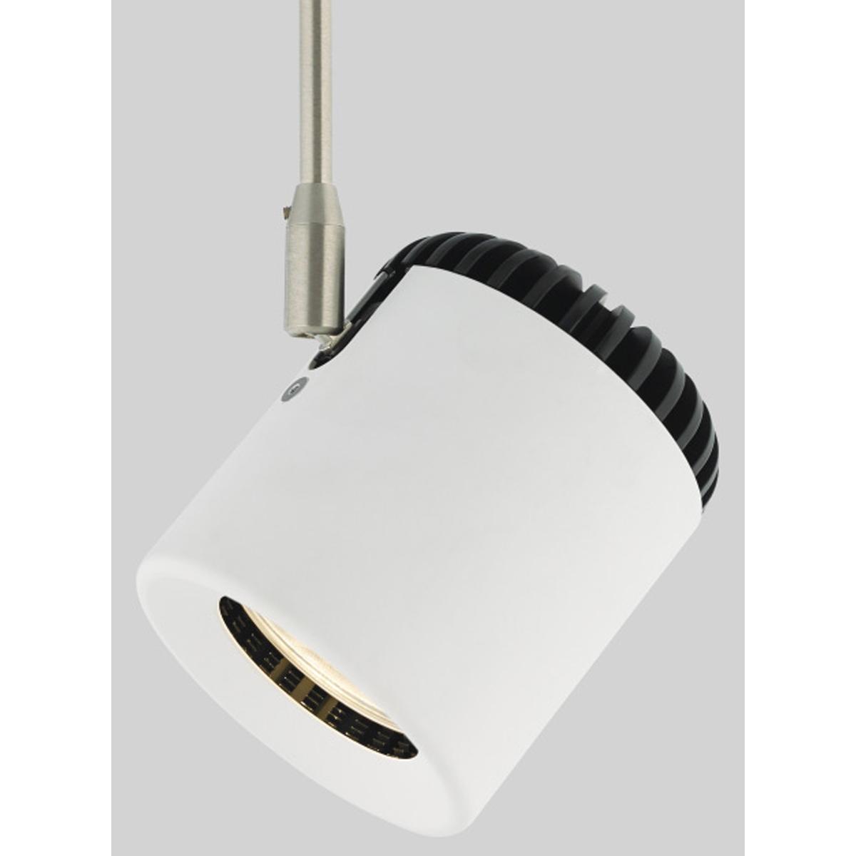 3 In. Stem Burk LED Monorail Head 14W 3500K 634 Lumens 40Â-degree Beam Angle White finish - Bees Lighting