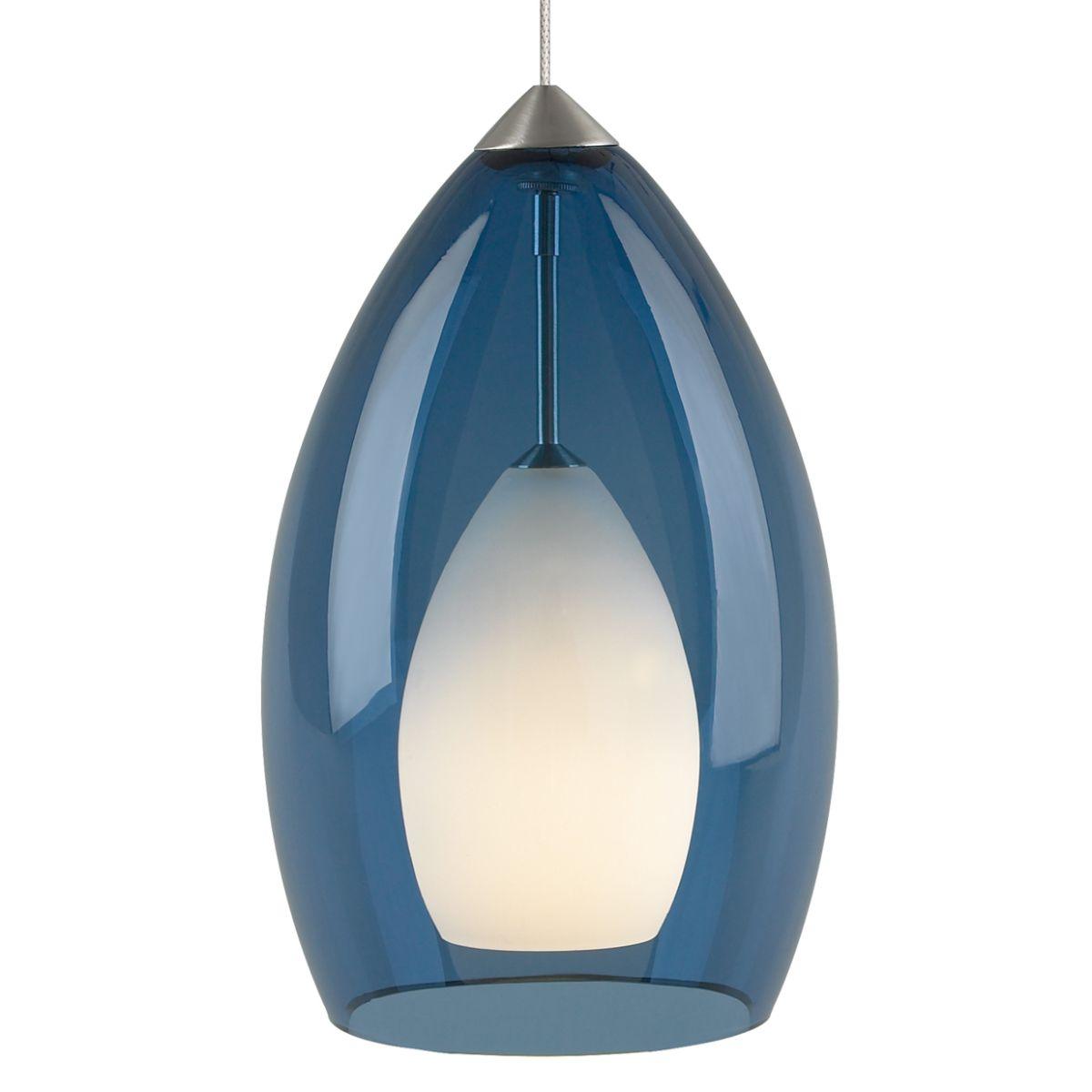 Fire Monorail Teardrop Pendant Light Antique Bronze Blue finish - Bees Lighting