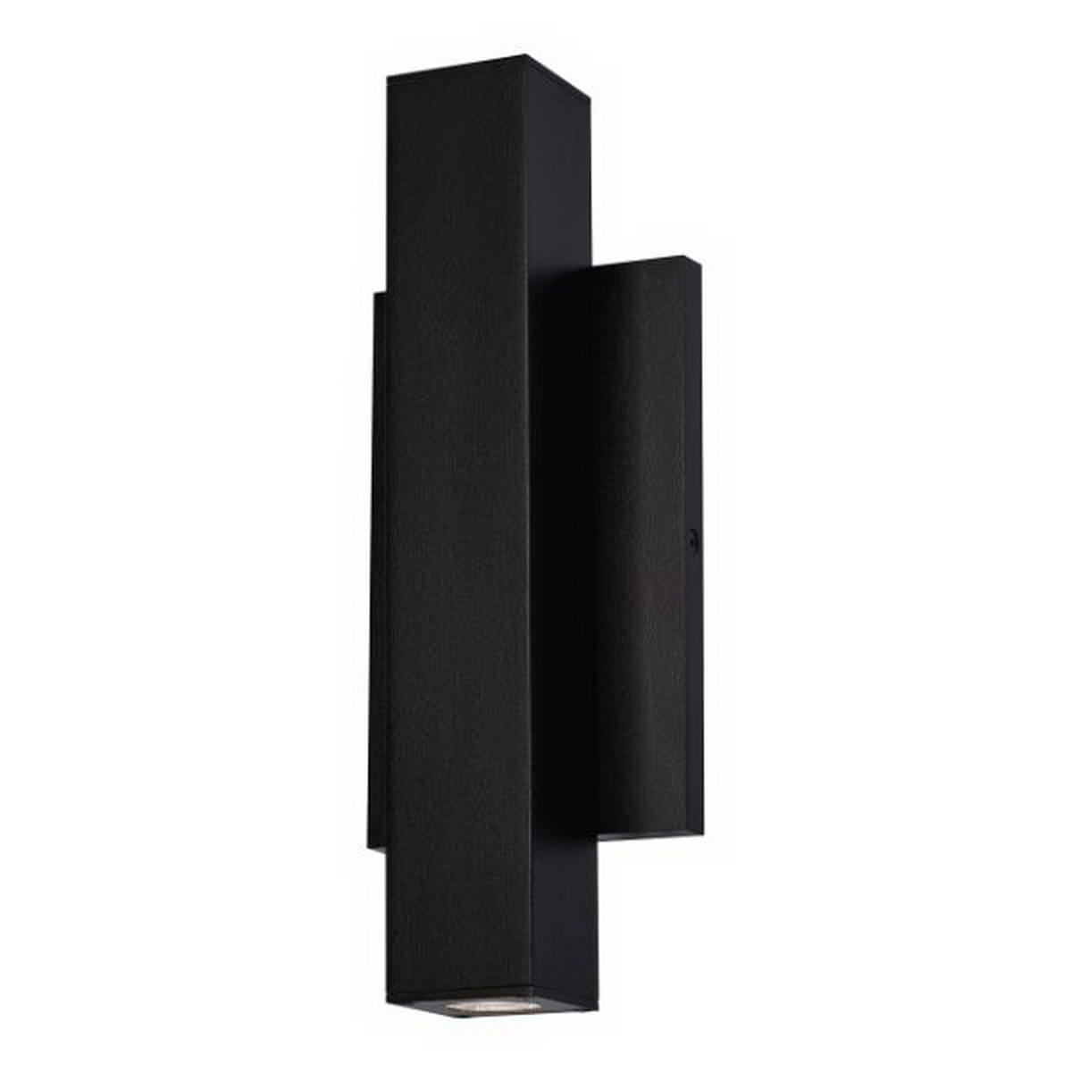 Chara 12 In. Square LED Outdoor Wall Sconce Black Finish - Bees Lighting