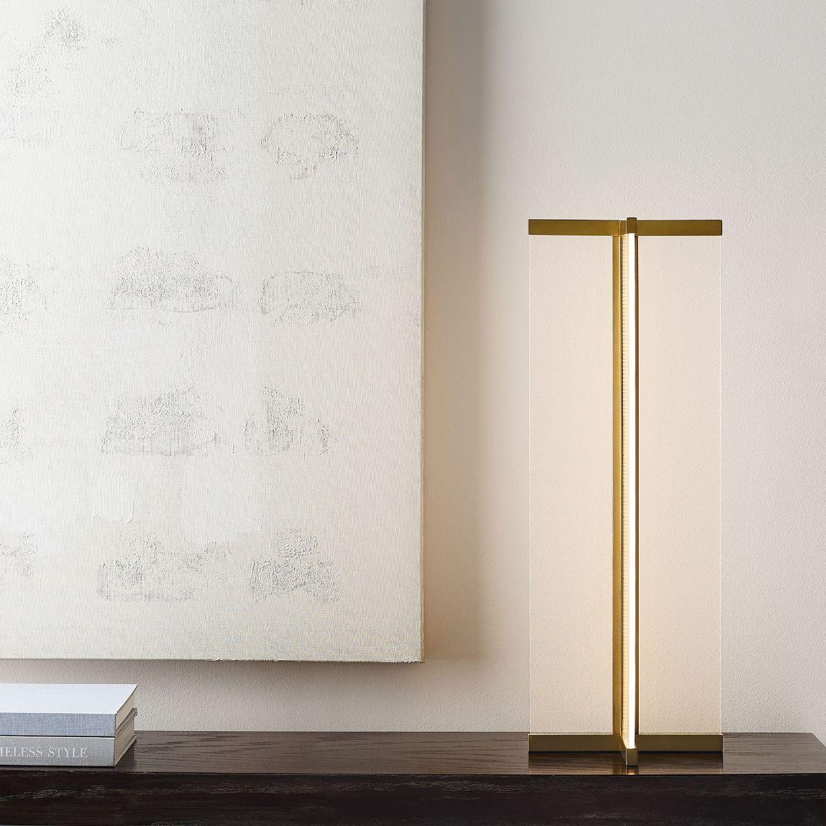 Rohe Table Lamp Natural Brass Finish