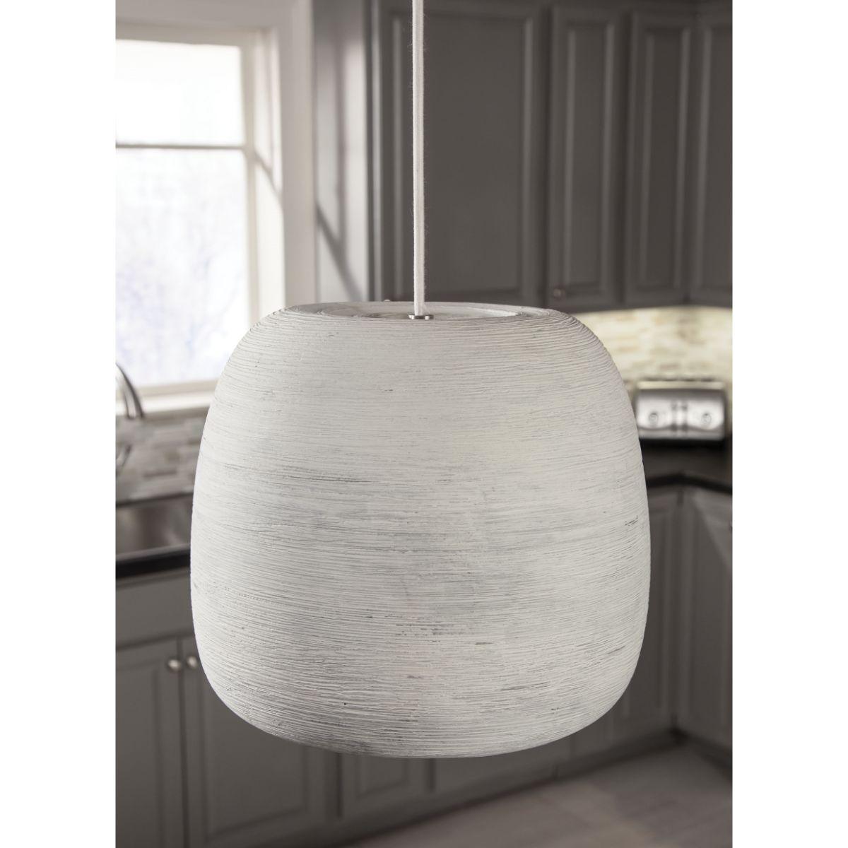 Karam Small 12 in. Pendant Light Gray Finish - Bees Lighting