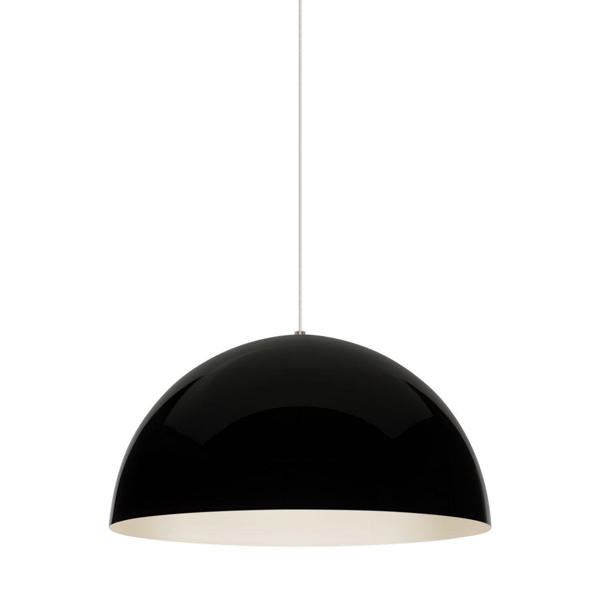 Powell Street 24 in. Pendant Light Black Finish Black Cord - Bees Lighting