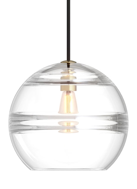 Sedona Medium 8 in. LED Pendant Light Clear Satin Nickel Finish - Bees Lighting