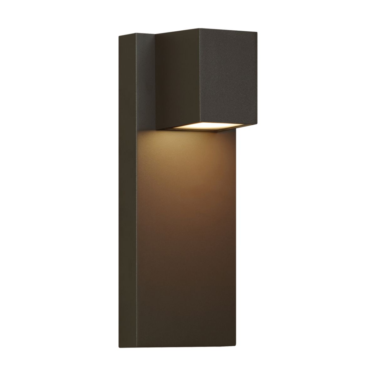 Quadrate 13 In. 2 Lights LED Outdoor Wall Sconce Bronze Finish - Bees Lighting