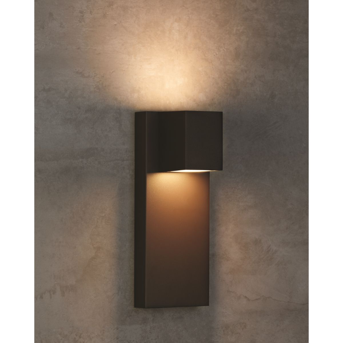 Quadrate 13 In. 2 Lights LED Outdoor Wall Sconce Bronze Finish - Bees Lighting