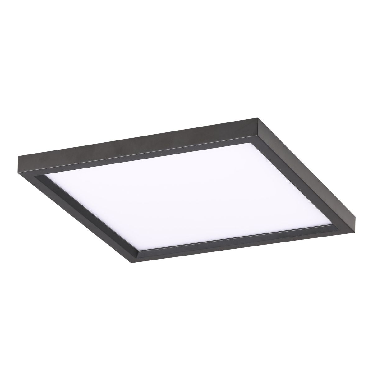 15 In. LED Flush Mount Disk Light Black Finish