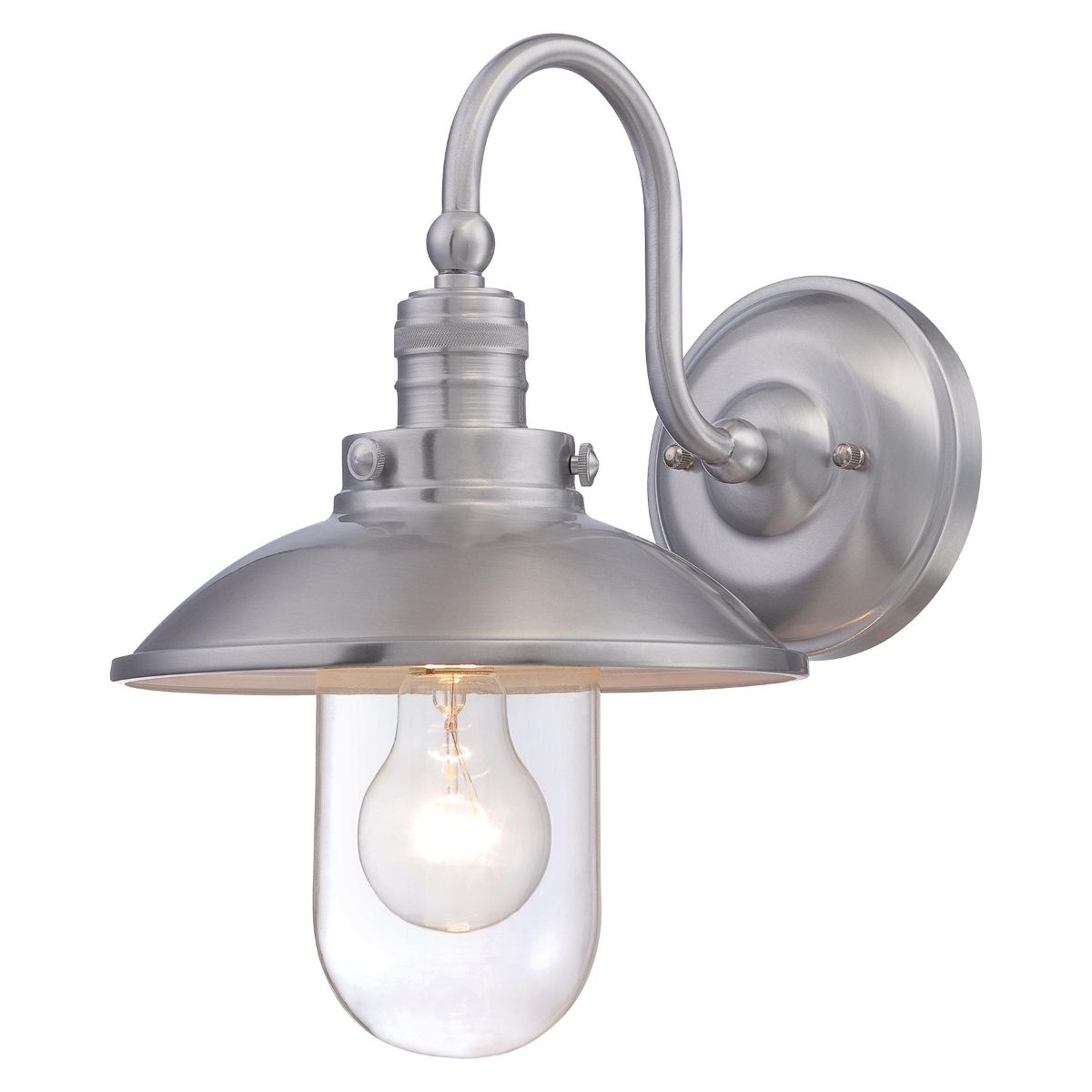 Downtown Edison 13 in. Outdoor Barn Light Brushed Aluminum Finish - Bees Lighting