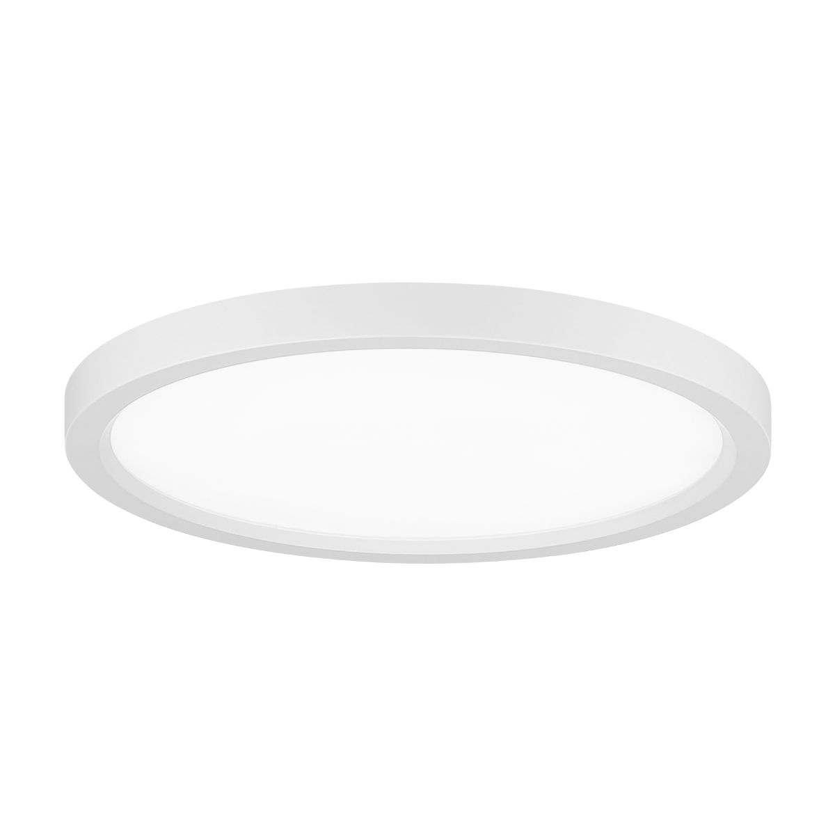 15 In. LED Flush Mount Disk Light White Finish