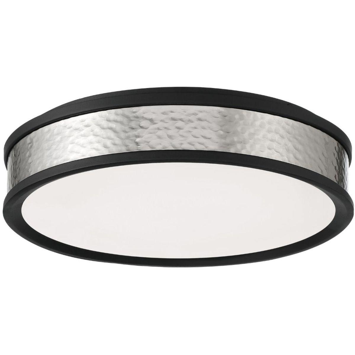 15 in. LED Flush Mount Light Black & Bruhsed Nickel finish - Bees Lighting