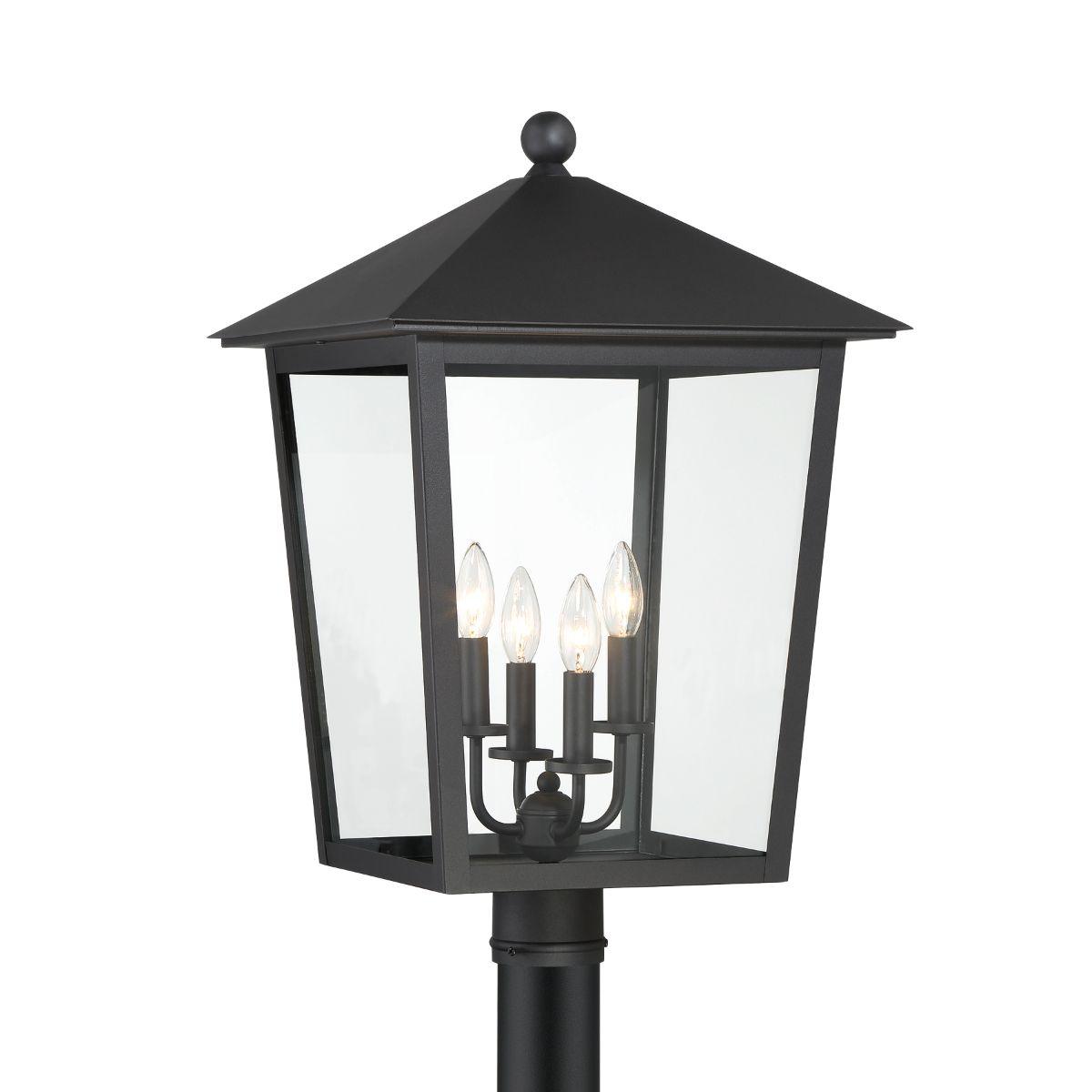 Noble Hill 25 In. 4 Lights Lantern Head Black Finish - Bees Lighting