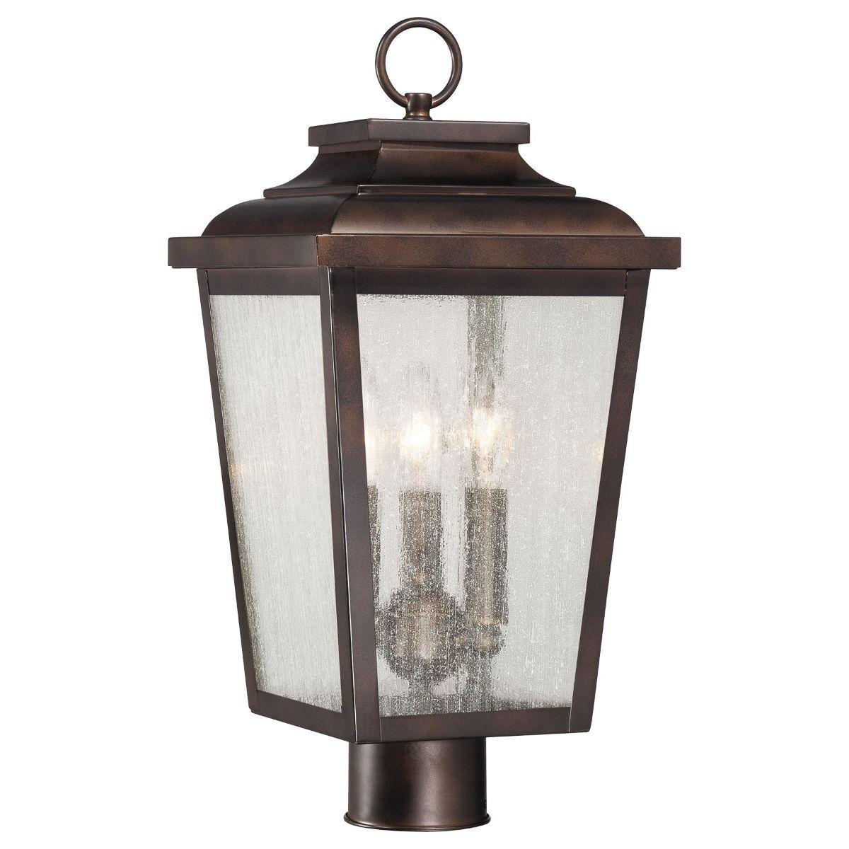 Irvington Manor 18 in. 3 lights Lantern Head Bronze finish - Bees Lighting