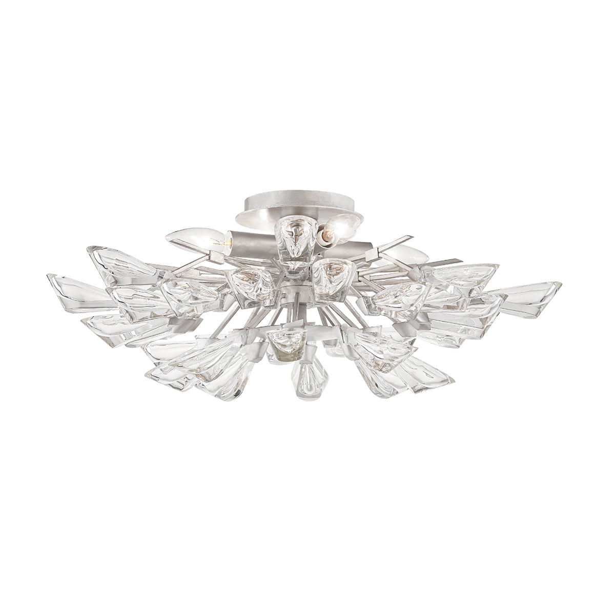 Tulip 23" 4 Light Semi-Flush Mount Silver Finish