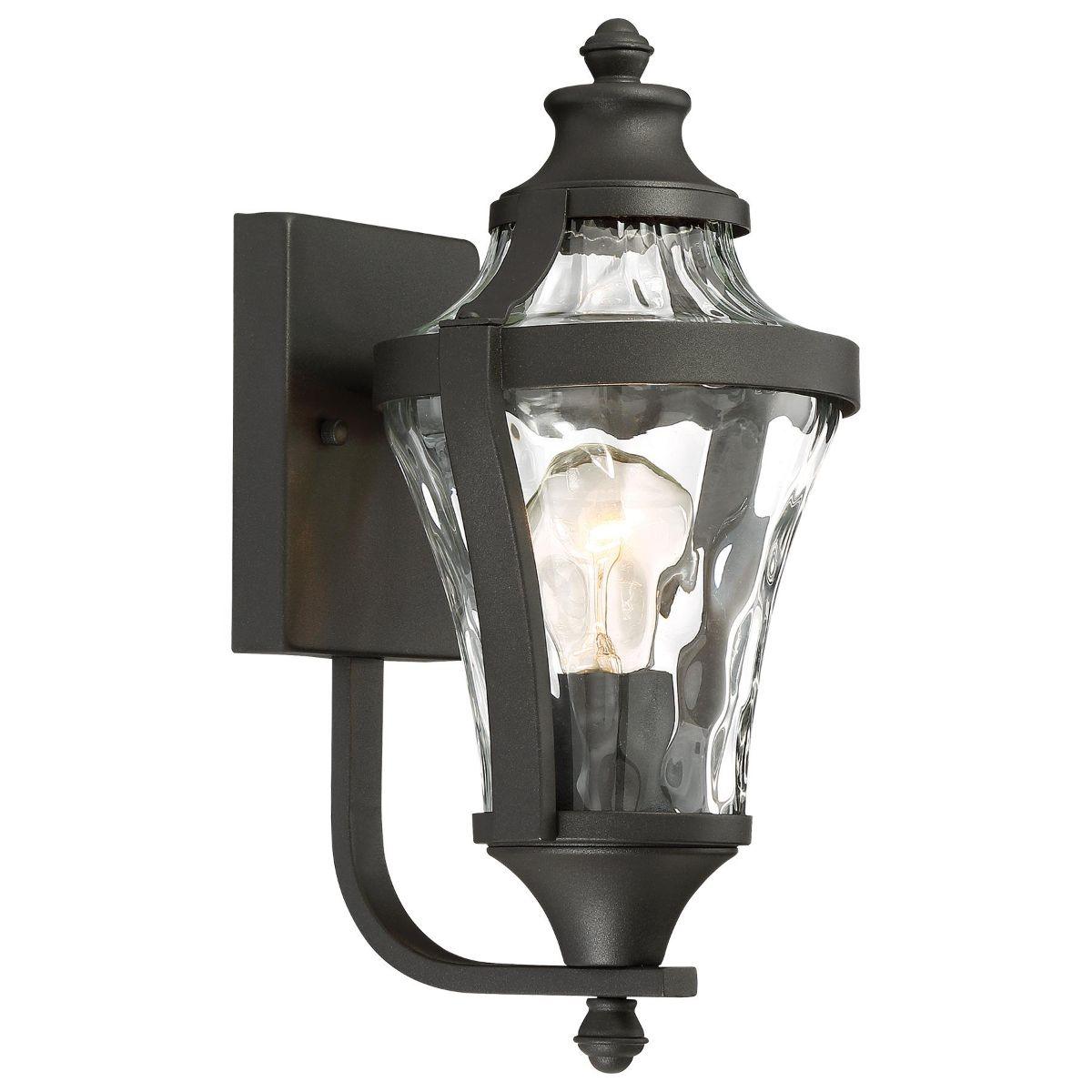 Libre 14 in. Outdoor Wall Lantern Black Finish - Bees Lighting