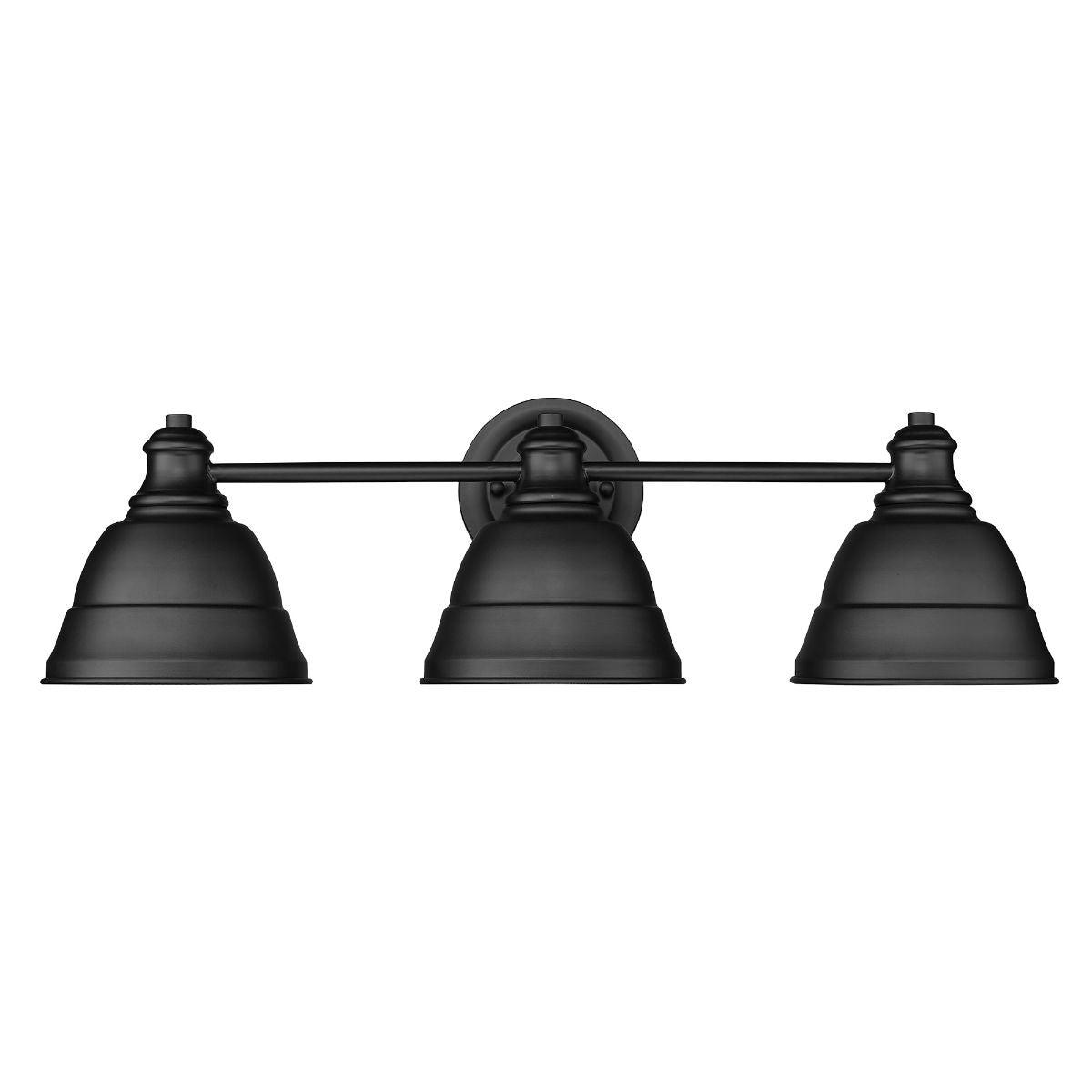 Rebel 3 Lights 24 in. Bathroom Vanity Light Matte Black Finish - Bees Lighting