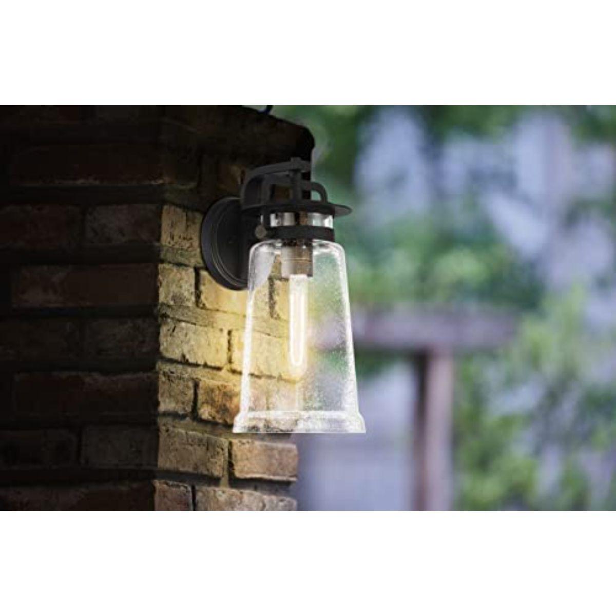 Maribel Heights 12 in. Outdoor Wall Sconce Black & Gold Finish - Bees Lighting