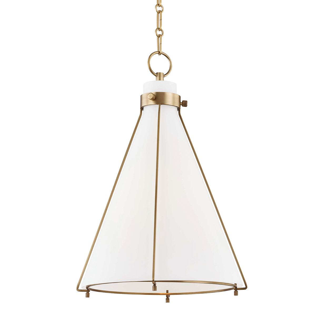 Eldridge 16 in. Cone Pendant Light Brass Finish - Bees Lighting