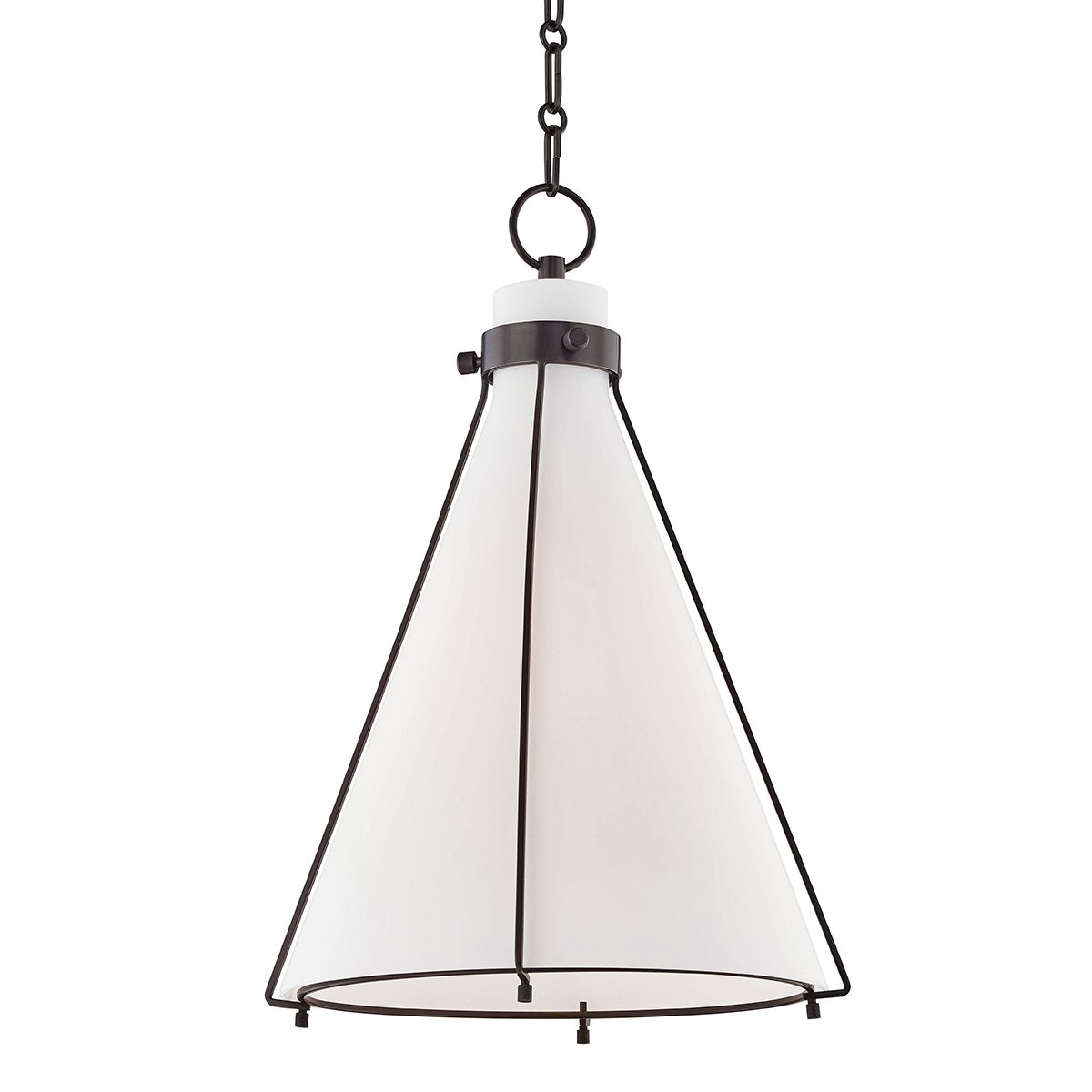 Eldridge 16 in. Cone Pendant Light Old Bronze Finish - Bees Lighting