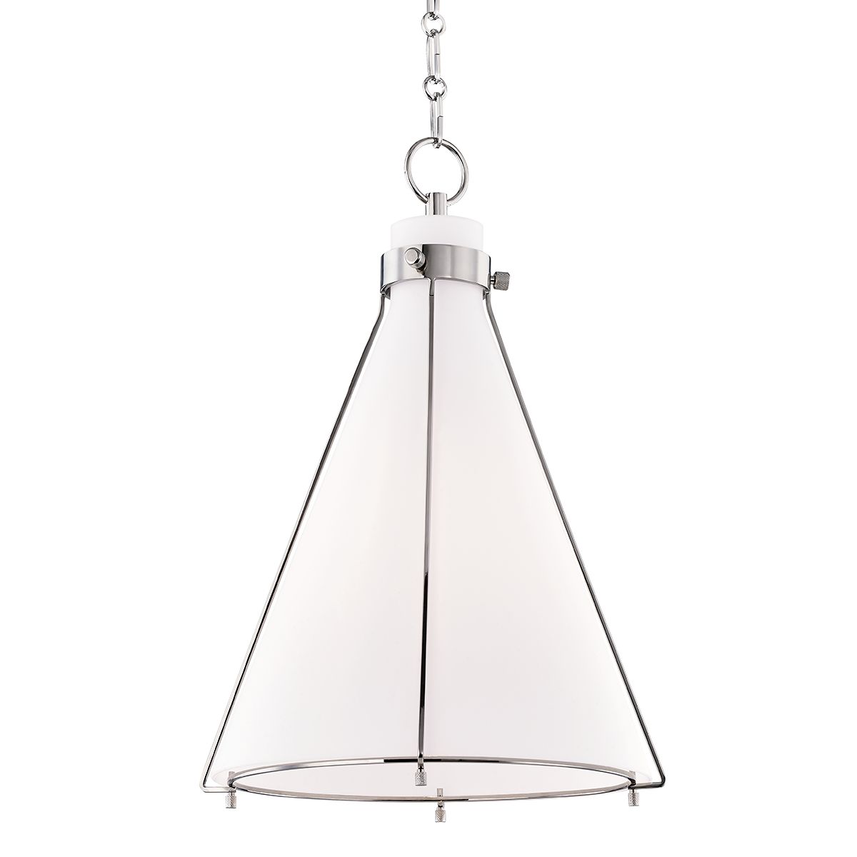 Eldridge 16 in. Pendant Light Polished Nickel Finish - Bees Lighting