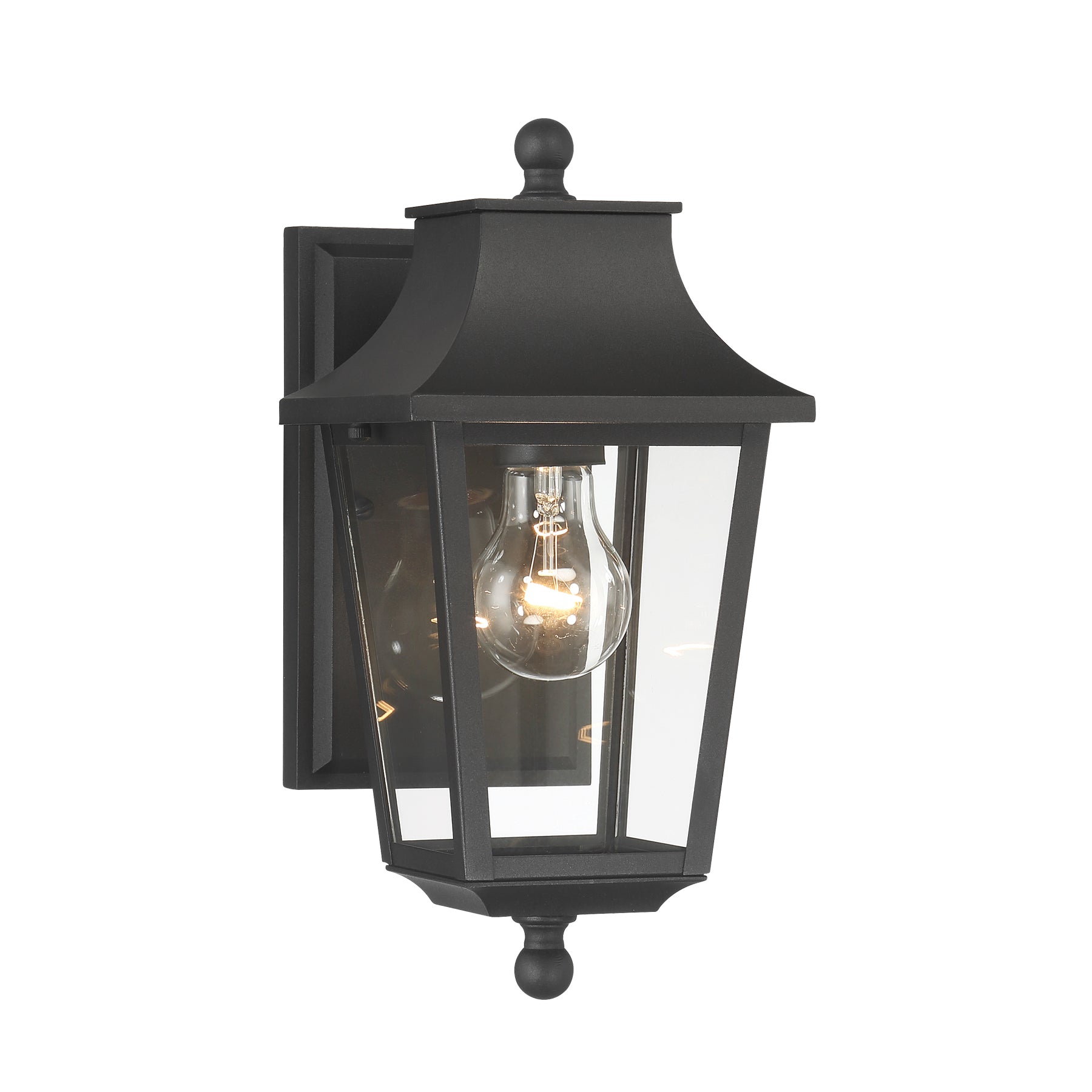 Altimeter 13" 1 Light Outdoor Wall Sconce Black Finish - Bees Lighting