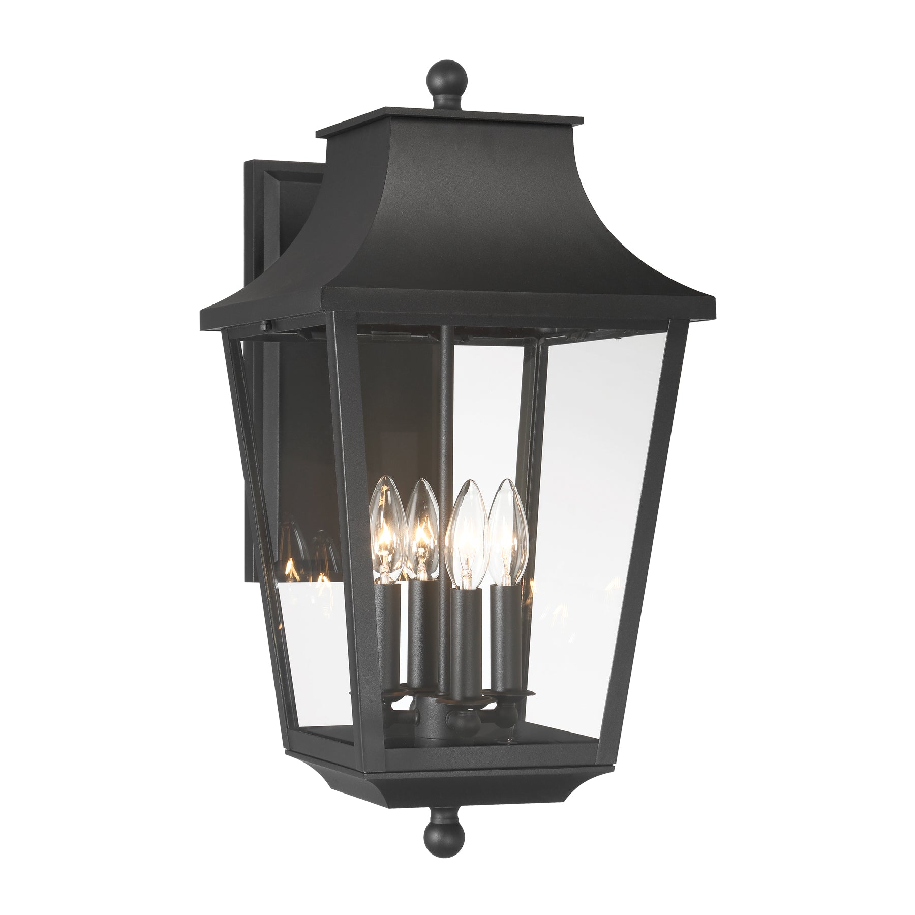 Altimeter 22" 4 Lights Outdoor Wall Sconce Black Finish - Bees Lighting