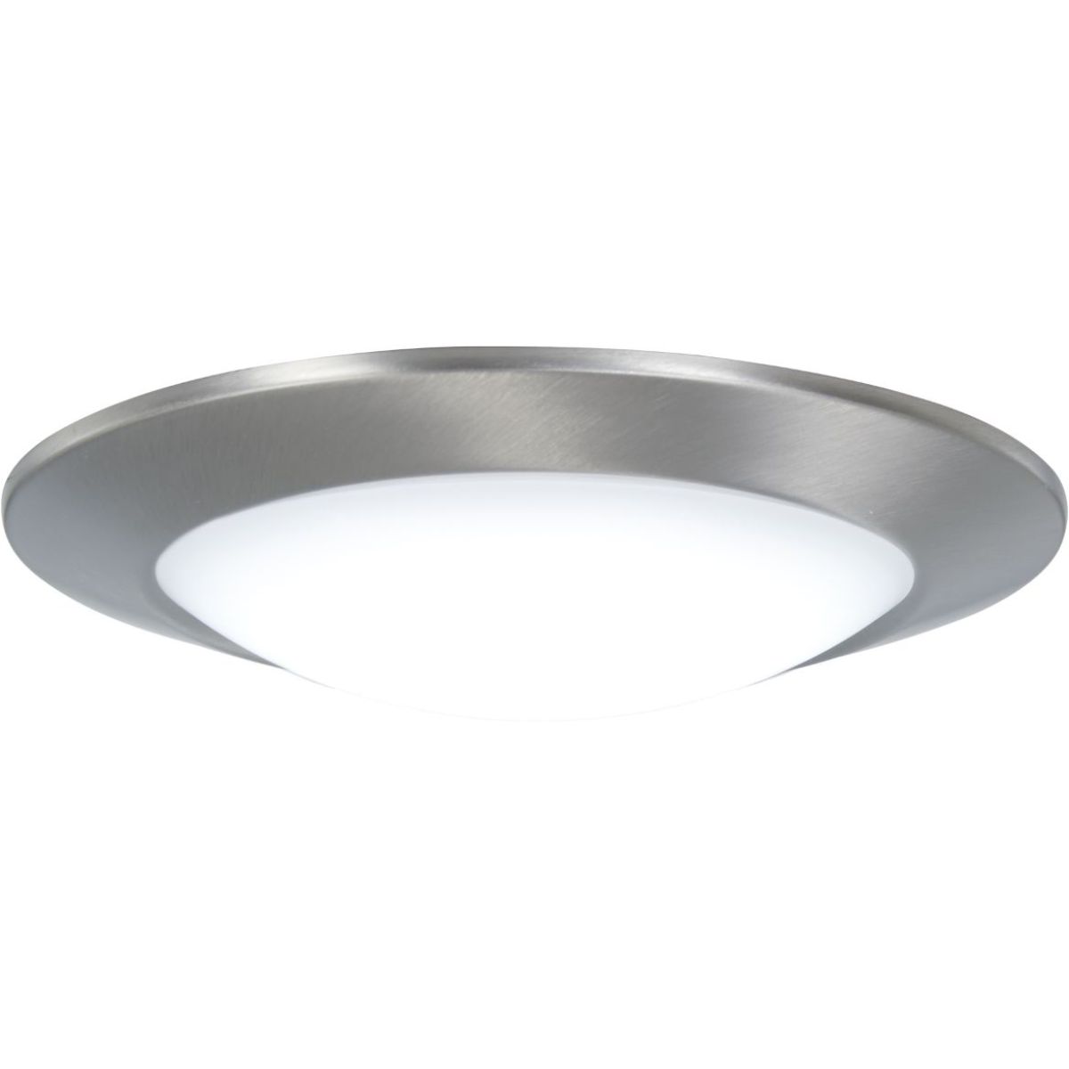 8 in. LED Flush Mount Light Bruhsed Nickel finish