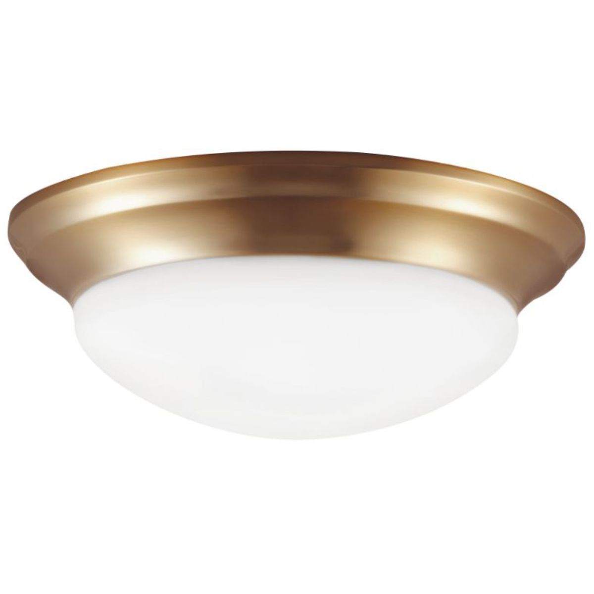 Nash 17 in 3 Lights Flush Mount Light Satin Brass finish