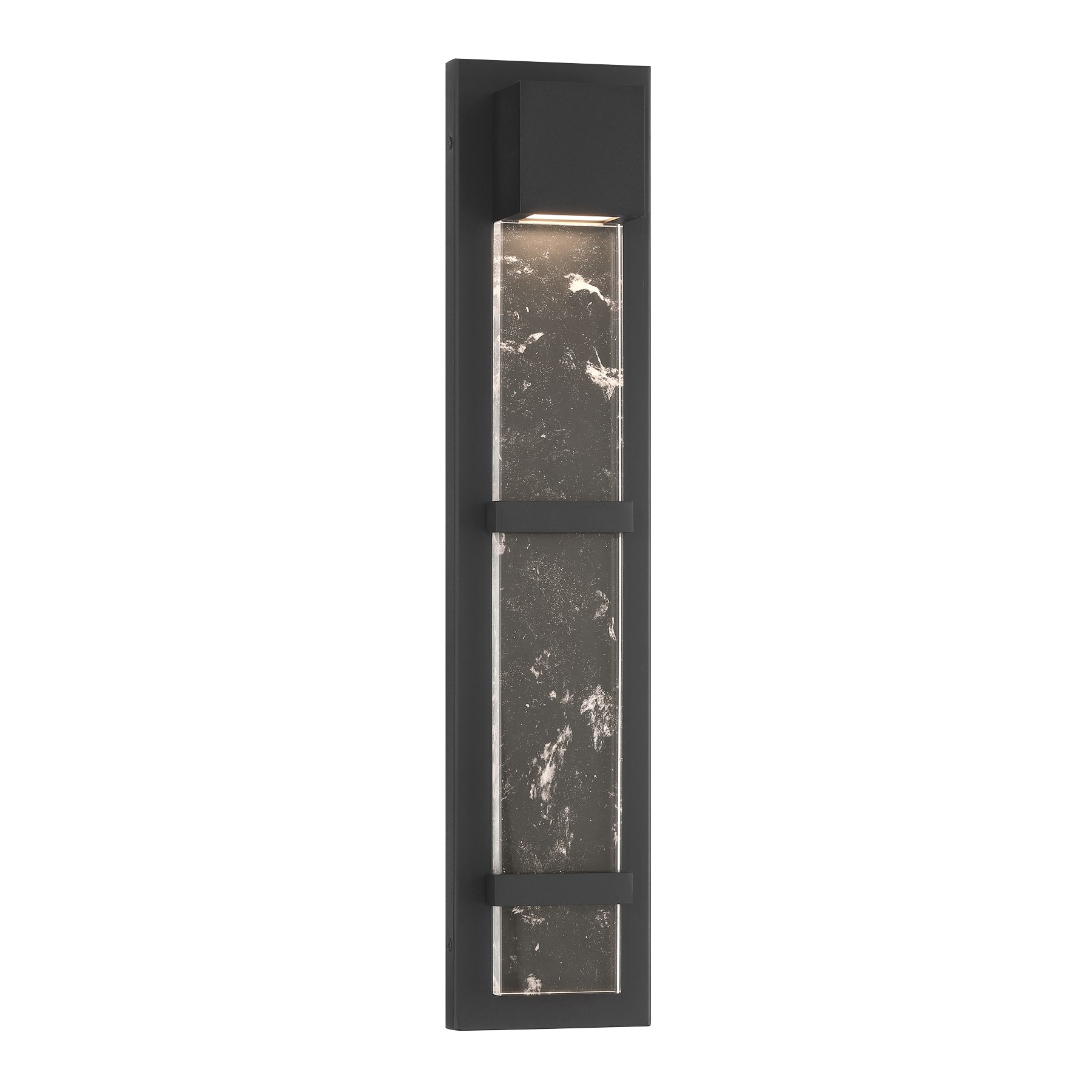 Sol 24" 1 Light LED Outdoor Wall Sconce Black Finish - Bees Lighting