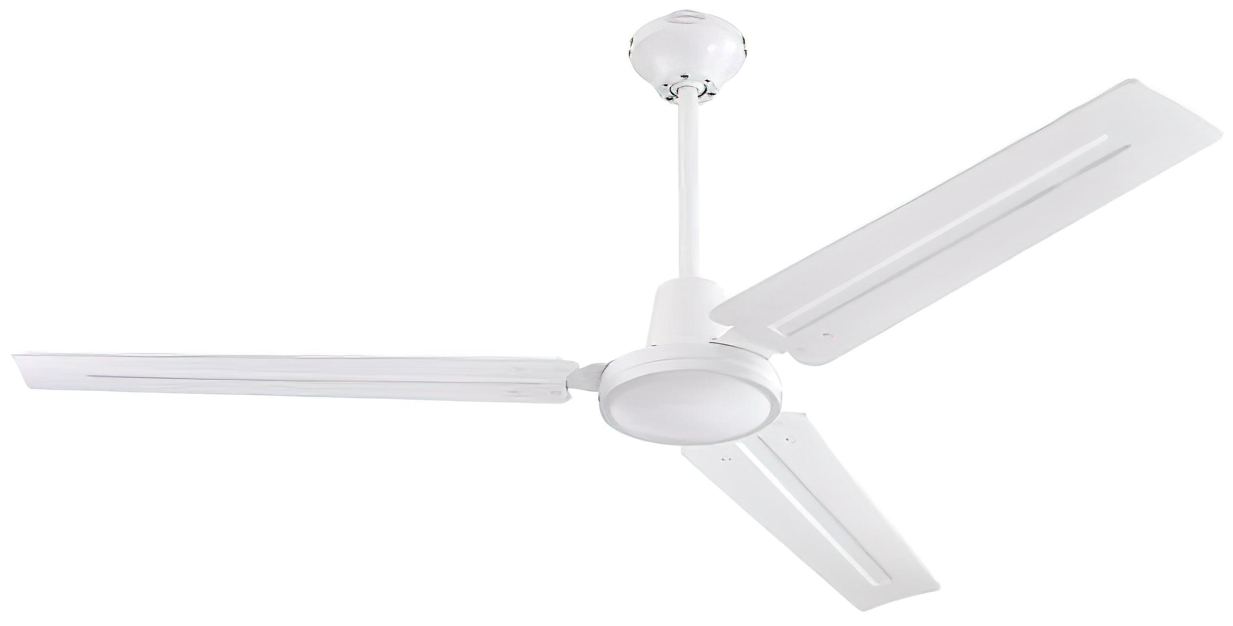 Jax 56 Inch White Industrial Ceiling Fan with Wall Control - Bees Lighting