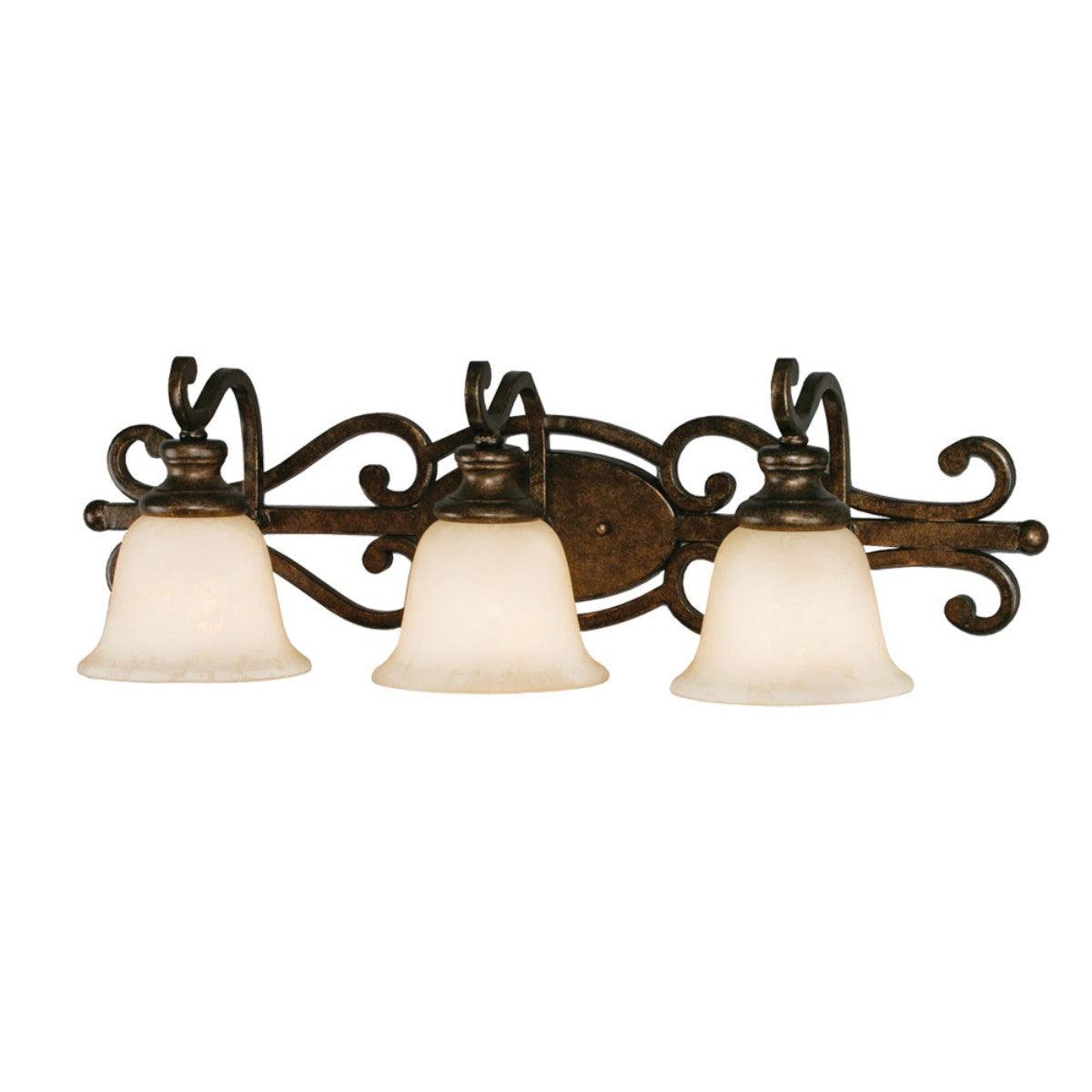 Heartwood 30 in. 3 Lights Vanity Light Brown Finish - Bees Lighting