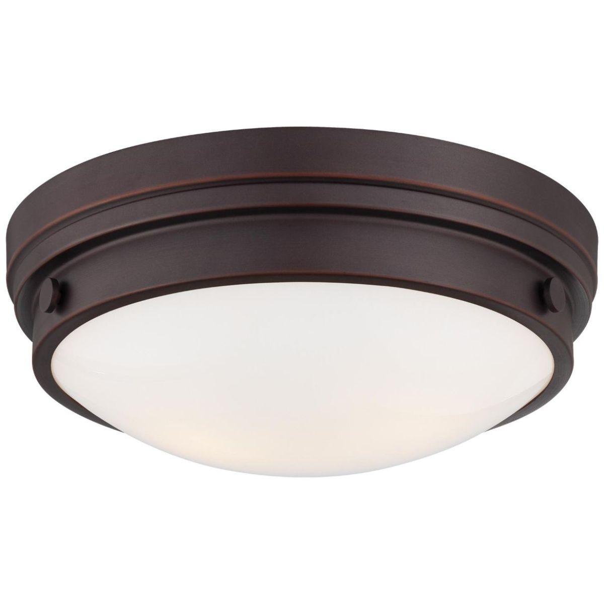 13 in. 2 Lights Flush Mount Light Bronze finish - Bees Lighting