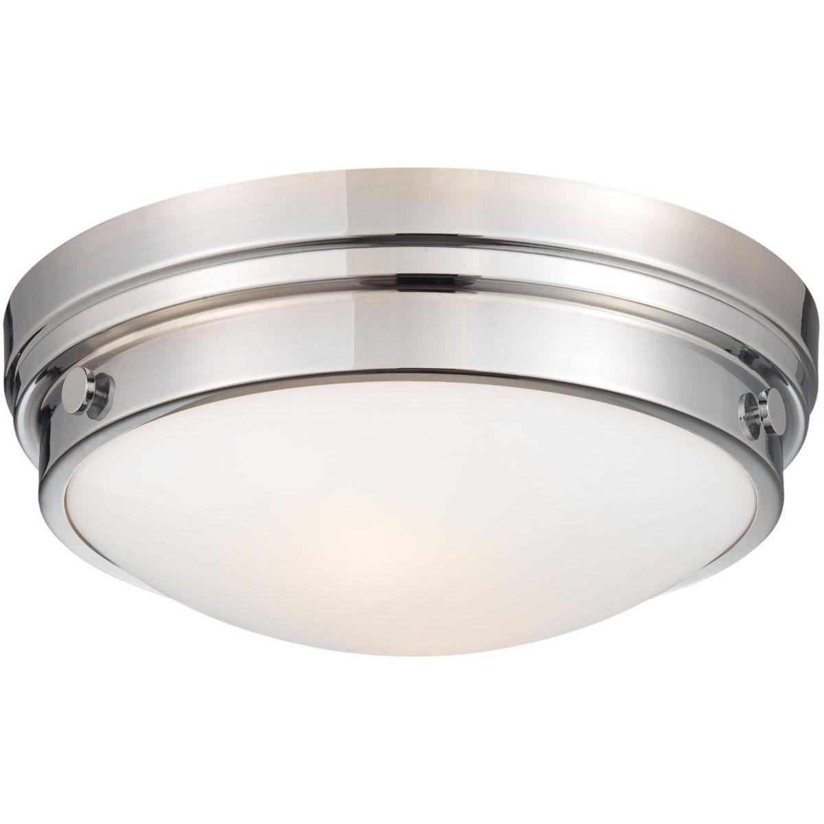 13 in. 2 Lights Flush Mount Light Chrome finish - Bees Lighting