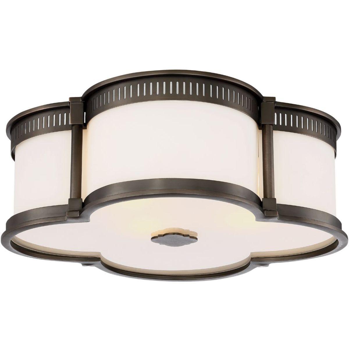 16 in. LED Flush Mount Light 3000K Bronze finish - Bees Lighting