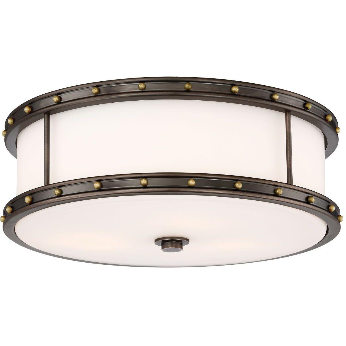 16 in. LED Flush Mount Light Bronze & Gold finish - Bees Lighting