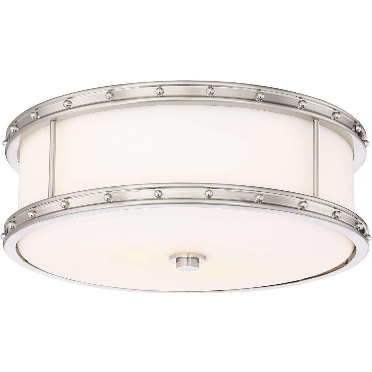 16 in. LED Flush Mount Light Nickel finish - Bees Lighting